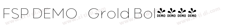 FSP DEMO   Grold Bol字体转换